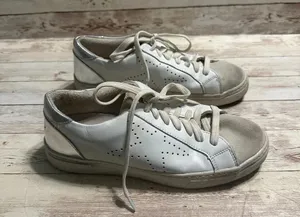 Steve Madden Steven Sneakers Women’s Size 7.5 White Leather Silver thumbnail 4