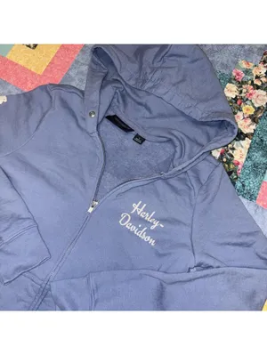 Harley-Davidson Wounded Warrior Project Woman’s Small Blue Hoodie Sweatshirt thumbnail 4