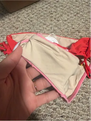 NWT Pilyq PQ Aura Shirred High Waisted Colorblock Bikini Bottoms- Size Medium thumbnail 6