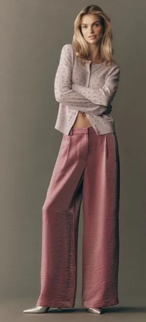 Anthropologie Maeve Shimmer Wide-Leg Trousers thumbnail 1