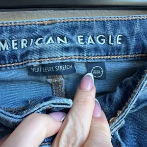 American Eagle Super High Rise Flare Indie Boho Festival Jeans Size 4 thumbnail 3