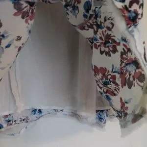 Urban Outfitters Silence + Noise White Floral Short Sleeve Swing Mini Dress thumbnail 6