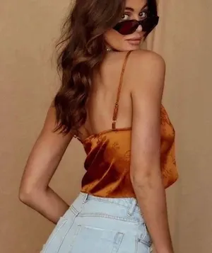 12th Tribe NWT Jolie Amber Satin Crop Top thumbnail 4