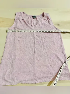 Eddie Bauer Women Small Mauve Pink Textured Knit Tank Top Minimalist Chic thumbnail 6