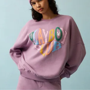 Playboy By PacSun Purple Club Crew Neck Sweatshirt thumbnail 1