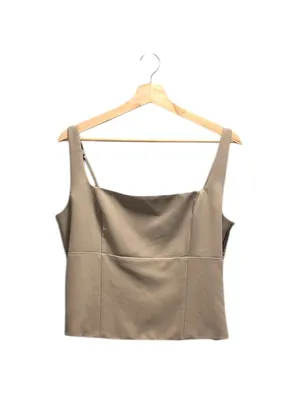 Abercrombie & Fitch Corset Top Beige Size XL Neutral Minimalist Coastal Spring thumbnail 2