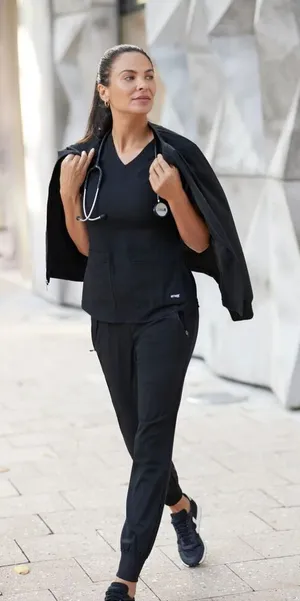 ✨Grey's Anatomy Medical Black Sz Small Top✨ thumbnail 1