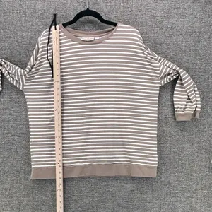 Belle by Kim Gravel Womens Sweatshirt Size‎ M Stripe Nautical 3/4 Sleeve thumbnail 13