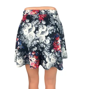 Abercrombie & Fitch Multicolor High Waist Floral Pleated A Line Mini Skirt Sz XS thumbnail 3