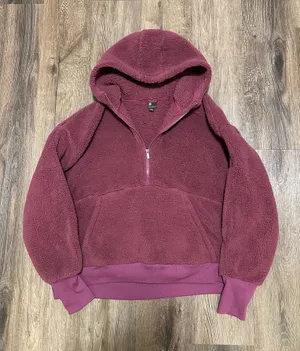 All in Motion Burgundy Sherpa 1/4 Zip thumbnail 1