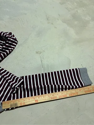 Orvis Gray Hoodie with Burgundy Stripe Sleeves large thumbnail 3