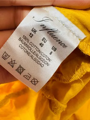 Influence Mustard Yellow Tiered Mini Dress with Square Neck Size 12 thumbnail 8