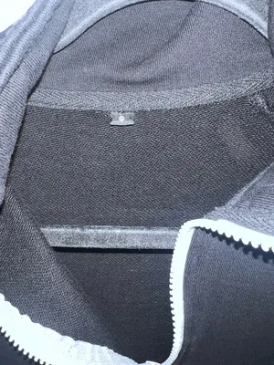 Women black cropped half zip sweater with pocket thumbnail 2
