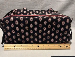 Vera Bradley Multi Compartment Large Shoulder Tote Bag with matching Wristlet thumbnail 5