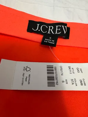 J.CREW Women’s Orange Solid A-Line Short Skirt, Size S Regular thumbnail 3