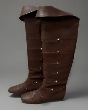 Botkier Leather Pull Up Knee Boots 38 / 7.5 Brown Leather‎ thumbnail 1
