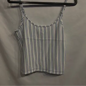 Pilcro Anthropologie Navy & White Striped corset tank size small NWT thumbnail 10