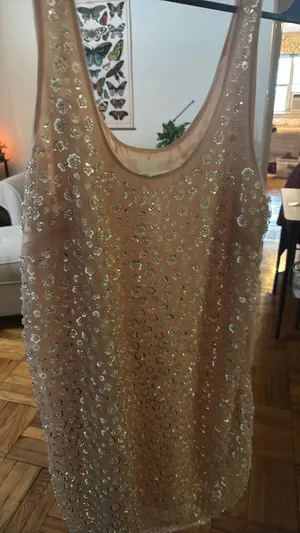 H&M Blush Sparkle Dress From thumbnail 1