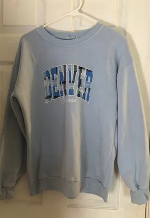 light blue Denver Colorado crewneck thumbnail 1
