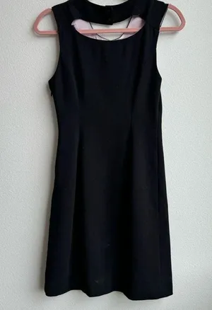 Anthropologie Postmark Dress 00 Black Cut Collar Peter Pan Retro Pin Up Cochette thumbnail 9