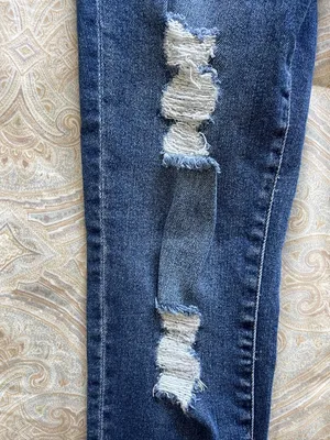 KanCan Dark Blue Distressed Skinny Jeans thumbnail 7