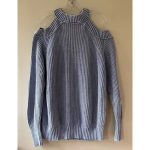 Free People Off Shoulder Cutout Pullover Chunky Knit Top Stretch Sweater, Size L thumbnail 5
