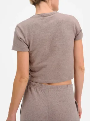 Mate the Label Regenerative Hemp Shrunken Tee S NWT Mineral thumbnail 2