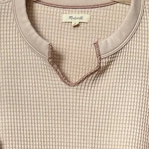 Madewell waffle split neck tee size M thumbnail 5