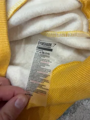 Gymshark Yellow Mock Neck Tunic Hoodie Sweatshirt Size Small thumbnail 6