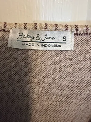 Hailey & June Beige Brown Plaid Ruched Mini Dress Size Small thumbnail 2