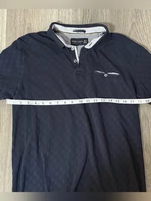 Denim & Flower Ricky Singh Navy Blue Polo Shirt Size Medium thumbnail 4