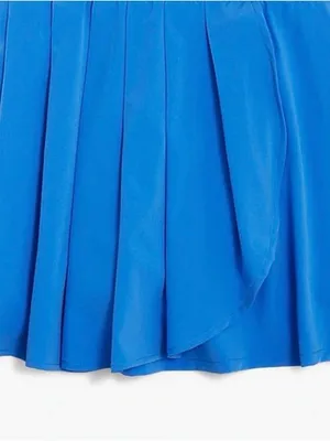 J.Crew Pleated Athletic Tennis Skort Bright Blue with Built In Shorts Sz S thumbnail 4