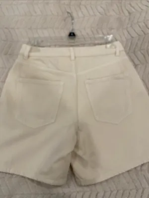 Primark Cream Drawstring Cotton Shorts size 4 thumbnail 2