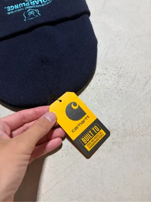 Carhartt NWT Navy Beanie with Bright Blue Polar Plunge Logo thumbnail 4