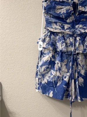 Olivaceous Floral Blue Ruffle‎ Romper L thumbnail 6