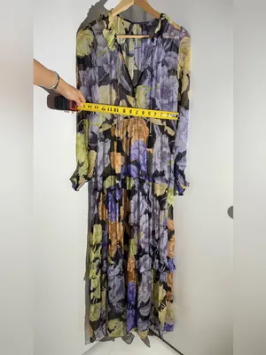 Anthropologie The Marais Printed Chiffon Maxi Dress with Flowing Floral Print thumbnail 6
