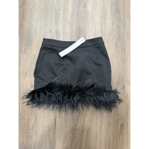 Missguided Skirt Womens‎ Medium Feather Mini Party Statement thumbnail 2