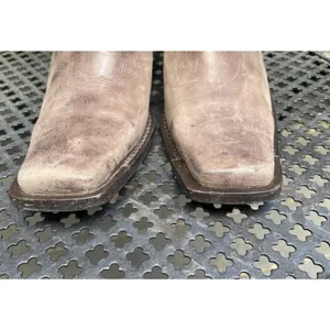 Diba Nubuck Leather Mid Calf Square Toe Western Boots Distressed Boho Festival 9 thumbnail 8