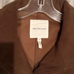 Avec Les Filles NWT Brown‎ Corduroy Utility Shacket Jacket Button Front Small thumbnail 3
