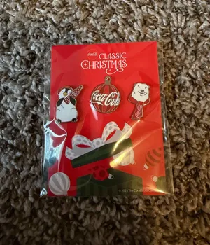 Brand New! Coca Cola Classic Christmas Pins thumbnail 1