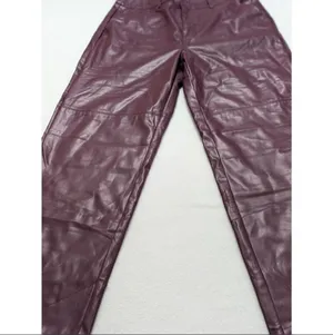 Lulus Maroon Burgundy Faux Leather Pants thumbnail 6