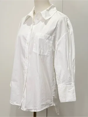 Anine Bing Mika Button Down Shirt XXS White Oversized Capsule Clean Chic Classic thumbnail 7