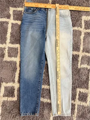 Revice Denim Women’s Size 28 Two-Tone Zip Front Skinny Jeans Y2K thumbnail 10