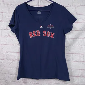Majestic Boston Red Sox Andrew Benintendi 2018 World Series Champions Tee XL thumbnail 1