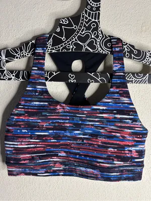 Lululemon Time To Sweat Bra Hinshu Alpine White Multi size 6 thumbnail 2
