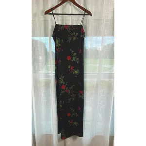 Arianna Rachel Kaye Ladies 8 Petite Long Black‎ Floral Maxi Evening Gown Elegant thumbnail 6
