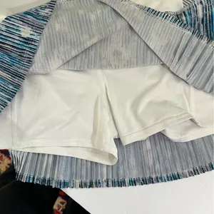 Lululemon Time‎ To Shine Skirt Skort Size 10 Blurry Belle Battleship Stripe thumbnail 7