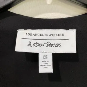 &‎ Other Stories Black Jumpsuit W Retro Triangle Diamond Studded Buttons Size 0 thumbnail 4