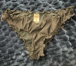 Hollister Black Ruffle Bikini Bottoms thumbnail 1