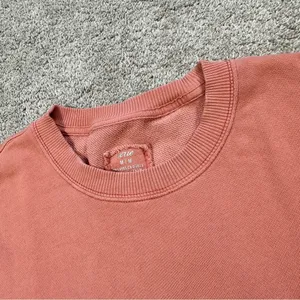 aerie Women’s Pullover Crew Neck Sweatshirt Longsleeve Lounge in Coral Orange M thumbnail 14